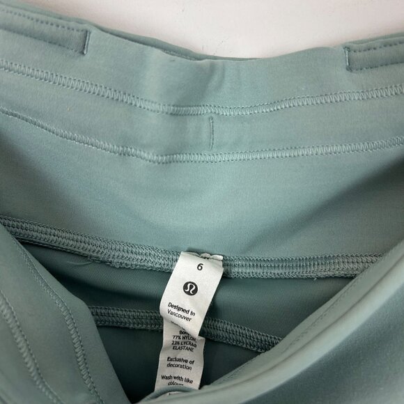 Lululemon Invigorate High Rise Crop Leggings Misty Glade Size 6 Women's - Picture 6 of 6